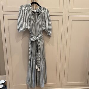 Mille Astrid Blue and White Striped Dress
